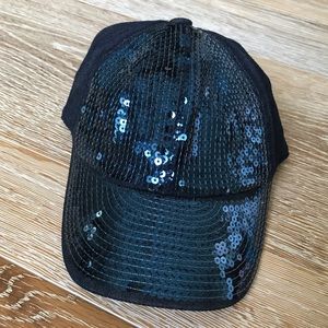 girls sequined denim hat